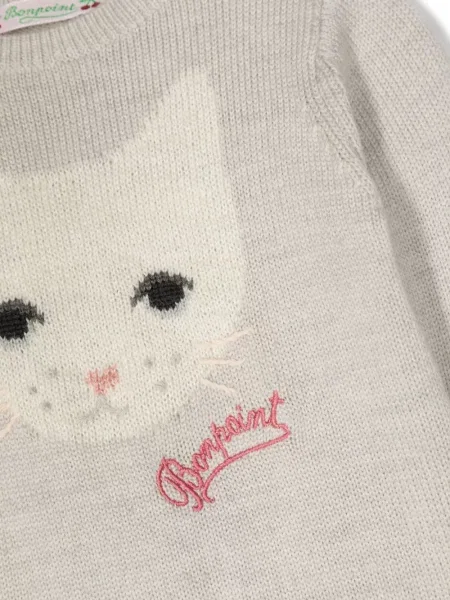 Sweter dziecięcy Bonpoint szary
