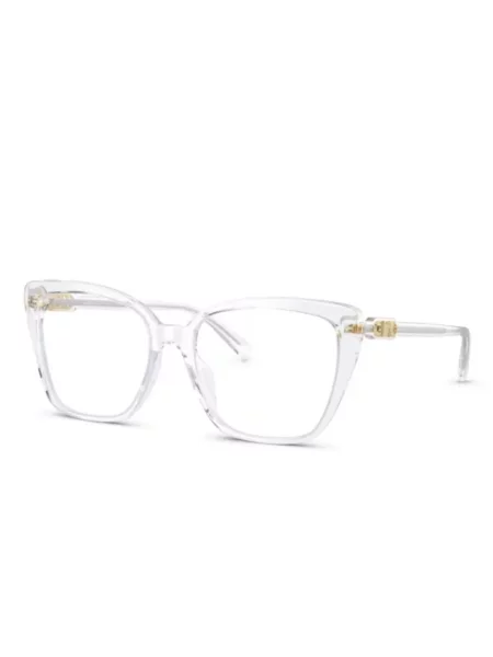 Ochelari de soare Michael Kors cu imprimeu geometric alb