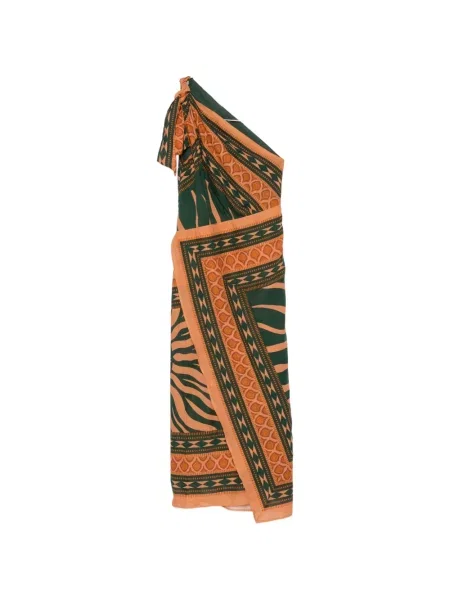 Rochie midi Johanna Ortiz cu un umăr gol verde
