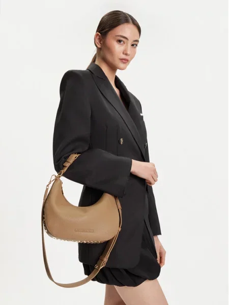 Torebka Love Moschino skórzana beżowa