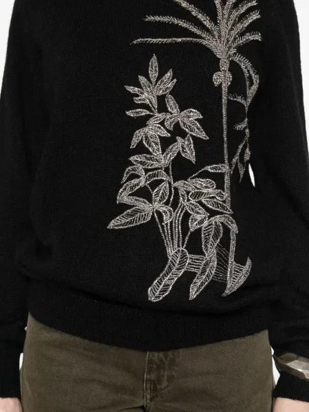Pulover Costarellos cu model floral negru
