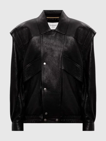 Шкіряна куртка Saint Laurent чорна