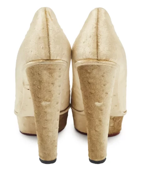Pantofi cu toc Charlotte Olympia cu platformă auriu