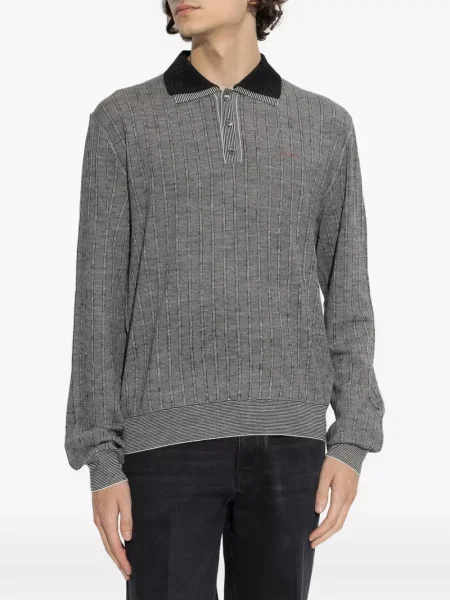 Lung tricou polo Marni gri