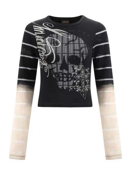 Ed Hardy Tricou Spectrum Skull' negru