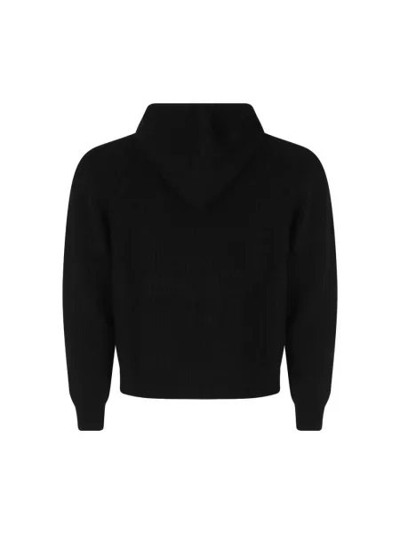 Bluza z kapturem Dunst wełniana z kapturem czarna