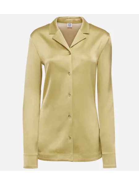 Cămașă Toteme din satin verde