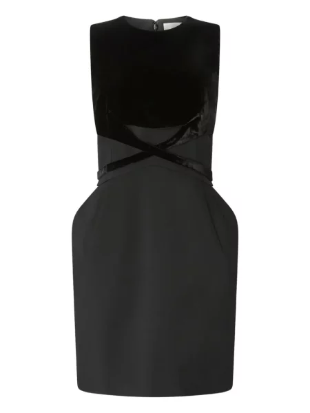 Rochie mini Genny de catifea de costum negru