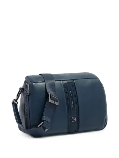Crossbody torba Piquadro s autogramom plava