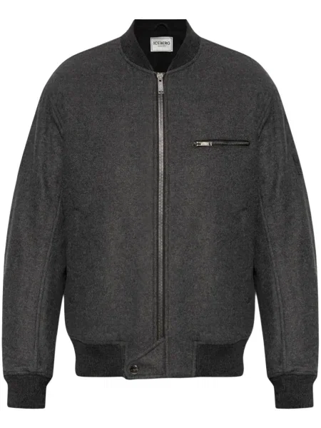 Geacă bomber Iceberg cu broderie gri