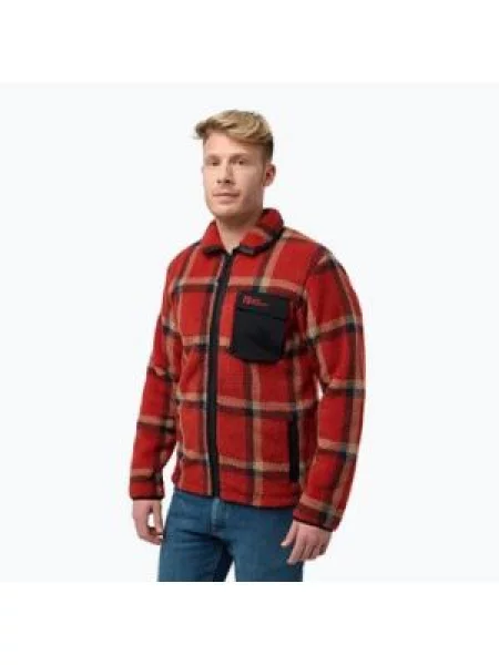Кофта флісова Jack Wolfskin Felslicht Check intense rust
