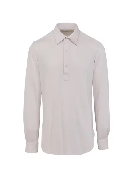 Lung tricou polo Giuliva Heritage alb