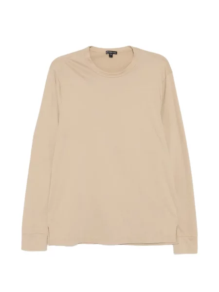 Tricou James Perse din jerseu maro