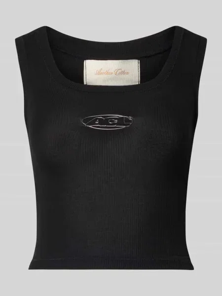 Top Another Cotton Lab z nadrukiem czarny