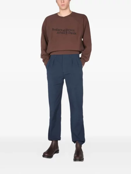 Hanorac crewneck Engineered Garments cu decolteu rotund maro