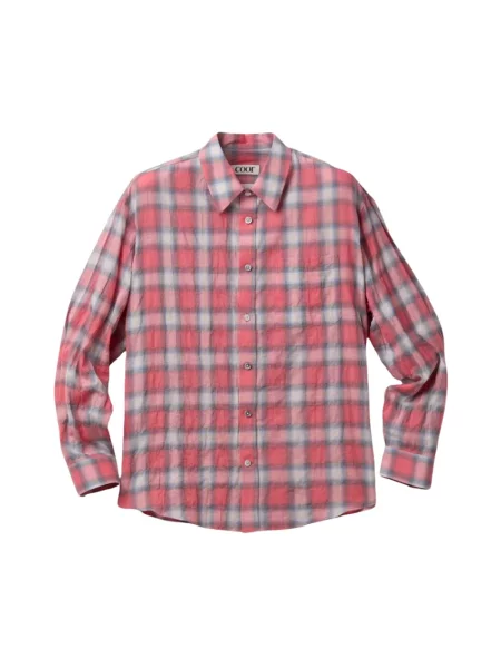 Koszula w kratkę Coor w kratę różowa