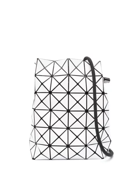 Geantă Bao Bao Issey Miyake cu imprimeu geometric alb