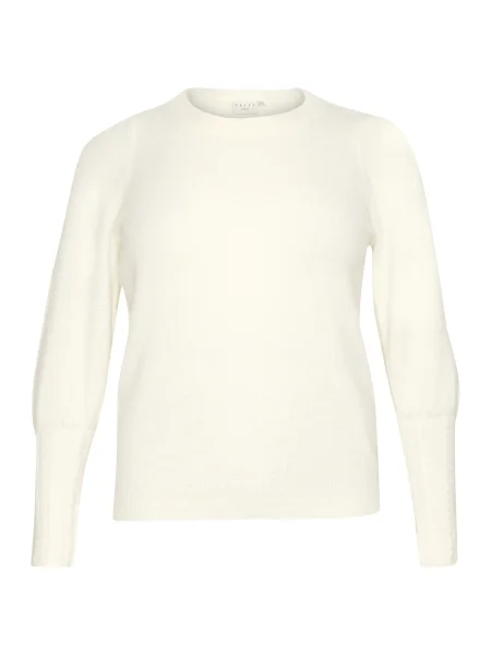 KAFFE CURVE Pulover KC Amalia natural alb