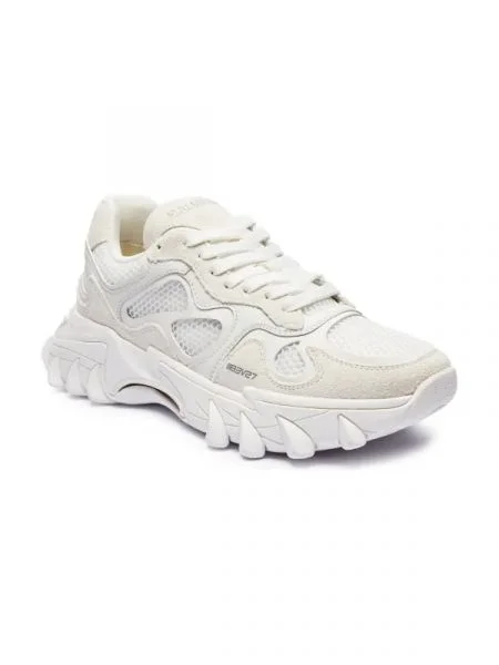 Balmain Sneakers tornacipő bőr hozzáadásával fehér