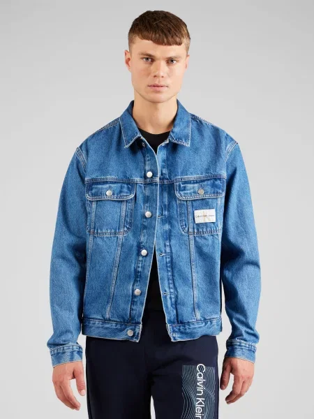 Džínsová bunda Calvin Klein Jeans modrá