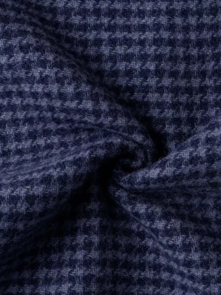 Κασκόλ Hackett London με κρόσσια houndstooth μπλε
