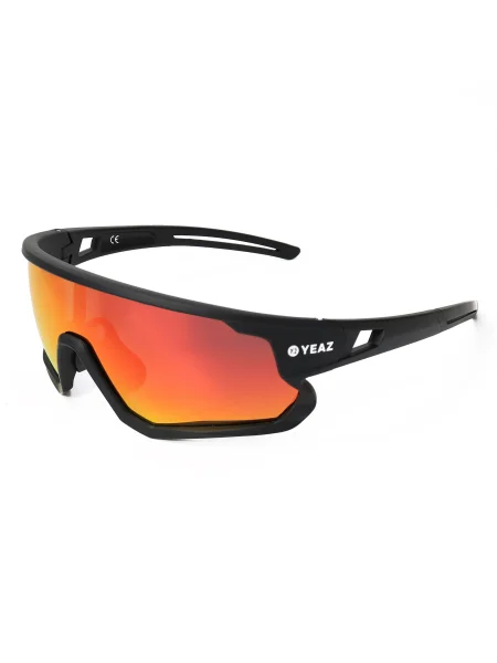 YEAZ Ochelari de soare sport Sunrise roșu orange negru