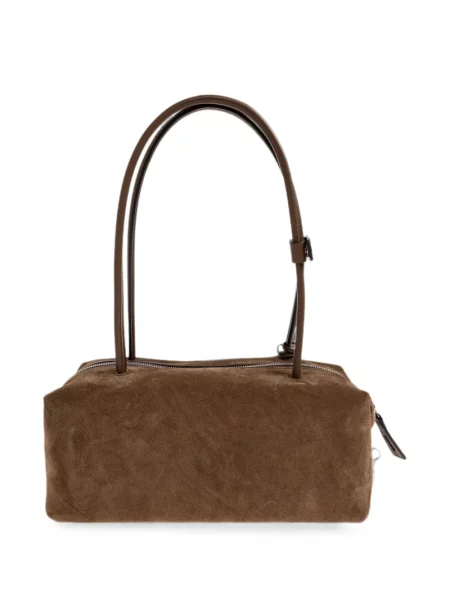 Geantă Max Mara din piele de căprioară maro