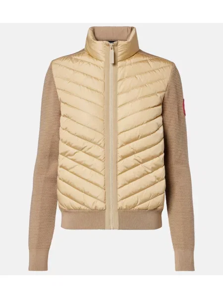 Kurtka puchowa Canada Goose wełniana beżowa