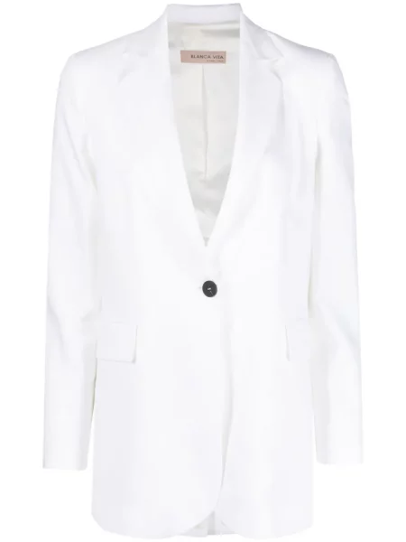 Długa marynarka Blanca Vita jednorzędowa biała