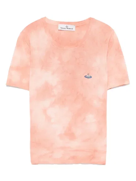 Tricou Vivienne Westwood cu broderie portocaliu