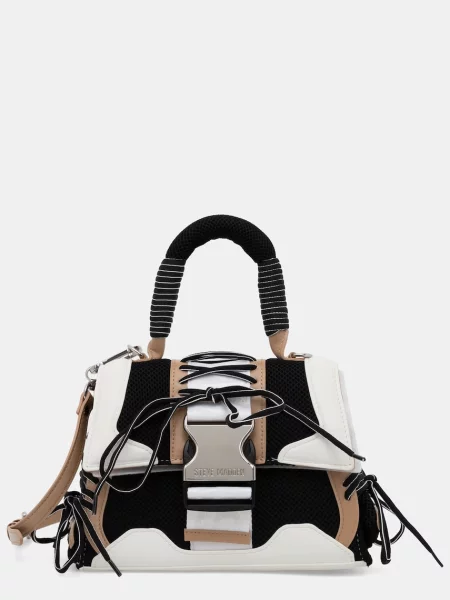 Τσάντα shopper Steve Madden με γούνα μαύρο