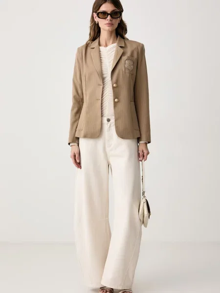 Pinko Blugi Emma | Relaxed fit bej