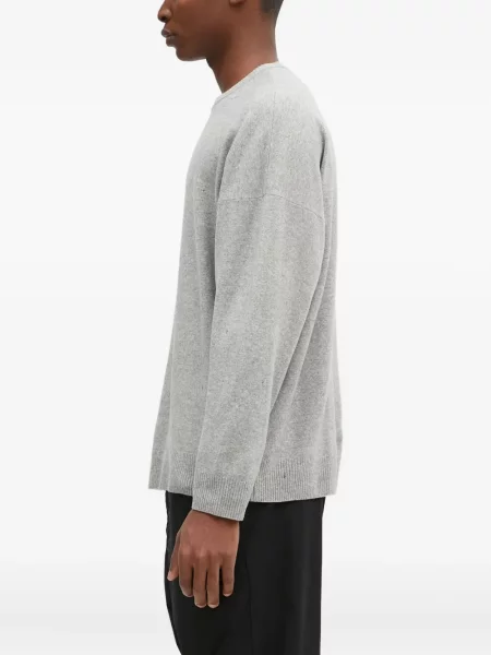 Pulover Undercover cu broderie cu decolteu rotund gri
