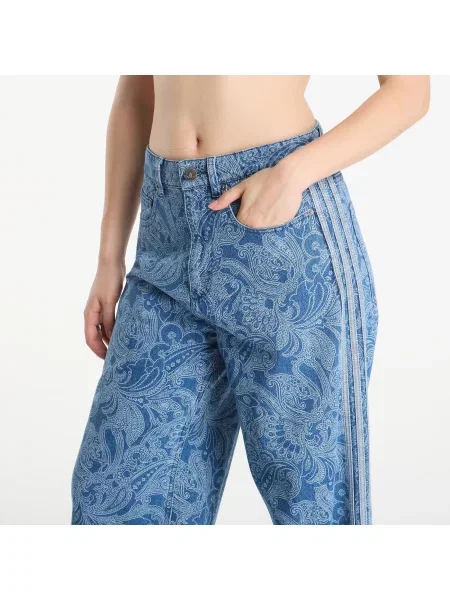 Retro straight fit džíny Adidas modré