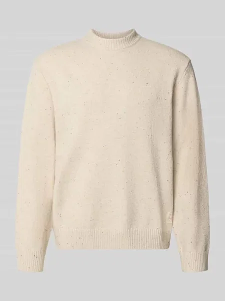 Sweter z dzianiny o kroju regular fit z okrągłym dekoltem Jack & Jones biały