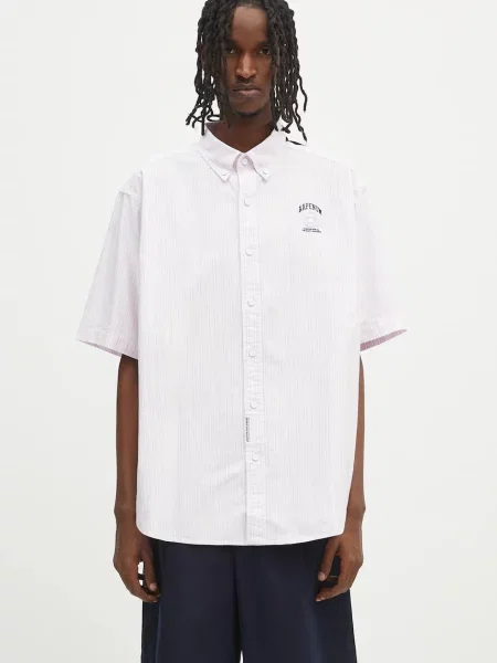 AAPE cămașă din Now Short cu guler button-down regular roz
