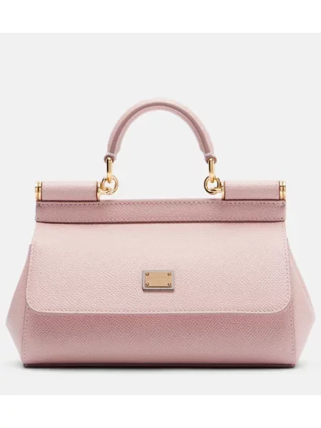 Mała mały torebka skórzana Dolce&gabbana różowa
