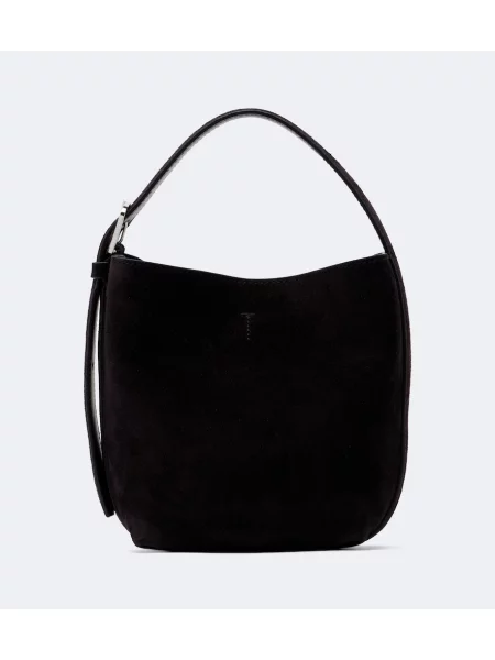 Cu centură geantă shopper Toteme din piele de căprioară maro