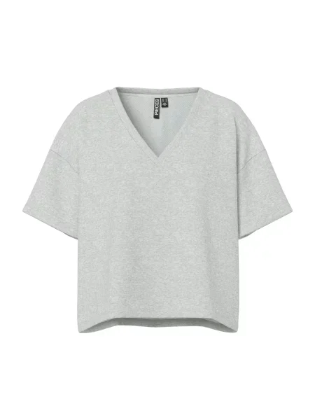 PIECES Tricou PCCHILLI deschis gri