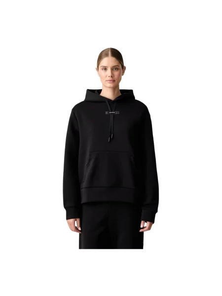 On bluza z kapturem z bawełną Focus Tech czarna