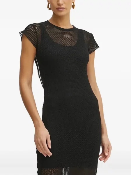 Rochie midi Pinko plasă până la genunchi de costum negru