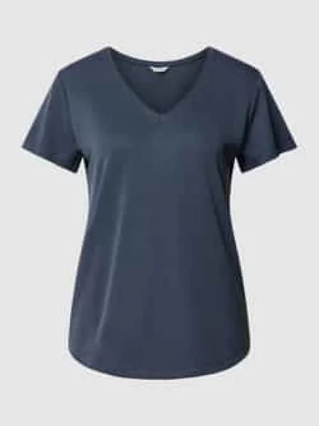 T-shirt z dekoltem w serek model ‘Luvanna’ Mbym