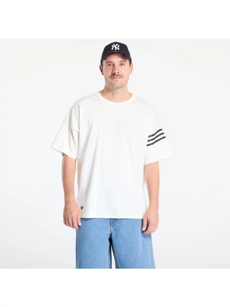 Тениска adidas Originals Neu C Tee с изчистен дизайн бежово