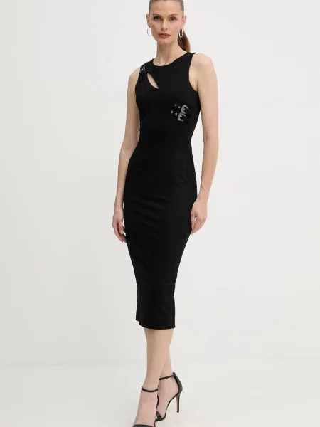 Versace Jeans Couture sukienka midi dopasowana czarny
