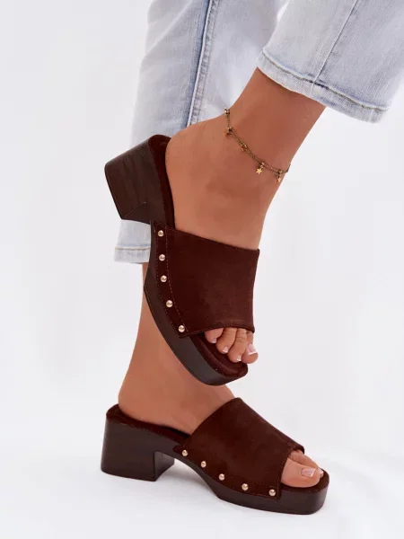 Чехли Boto на платформе кафяво