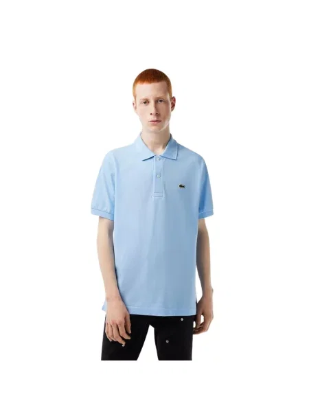 Koszulka polo o kroju regular fit z czystej bawełny Lacoste niebieska