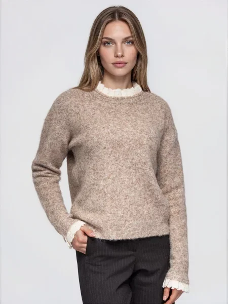 Ombre Megztinis rausvai pilka