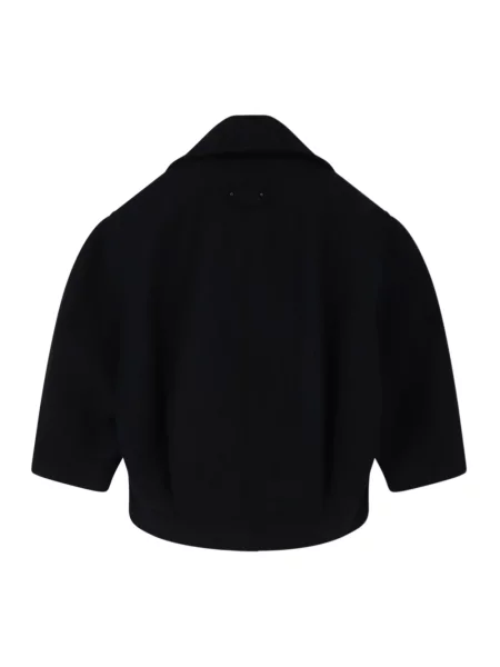 Krótki płaszcz Balenciaga wełniany czarny