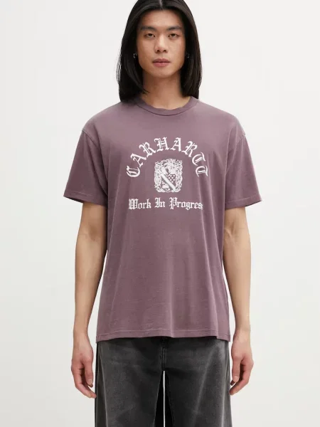 Carhartt WIP S/S Coat Of Arms T-Shirt tricou de bărbătesc violet
