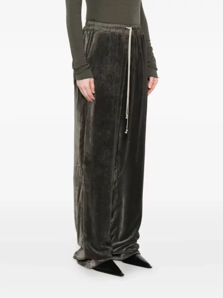 Pantaloni Rick Owens de catifea gri